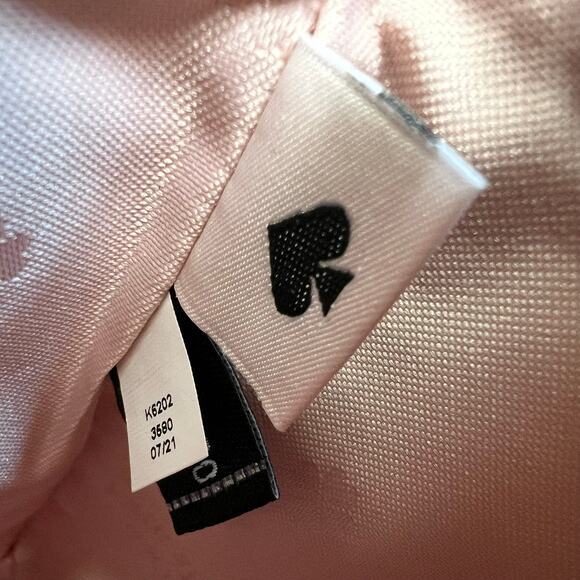 KATE SPADE Keaton Pouch Wristlet Magenta Pink New York Textured PVC Clutch Bag - Picture 7 of 8